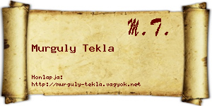 Murguly Tekla névjegykártya
